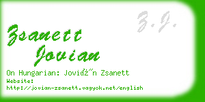 zsanett jovian business card